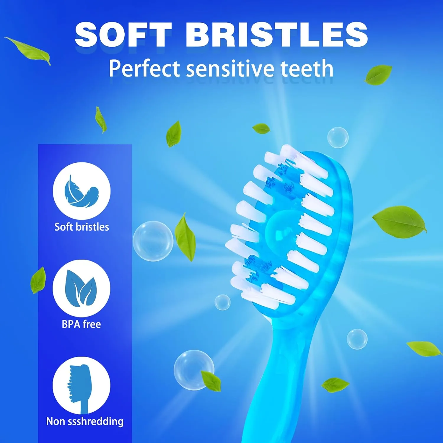 5 in 1 Mini Disposable Toothbrushes with Toothpaste Travel Toothburshes Individually Wrapped Portable Toothbrush with Toothpaste   Tongue Scraper   Picks Floss Travel Case (Mint, 24)