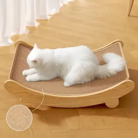 Cat Scratcher Bed, Sisal Cat Scratching Hammock for Indoor Cats Sisal Chair, Scratching Post Scratching Mat, Cat Scratch Pad, Cats Scratcher Lounge, Wooden Cat Furniture(Large)