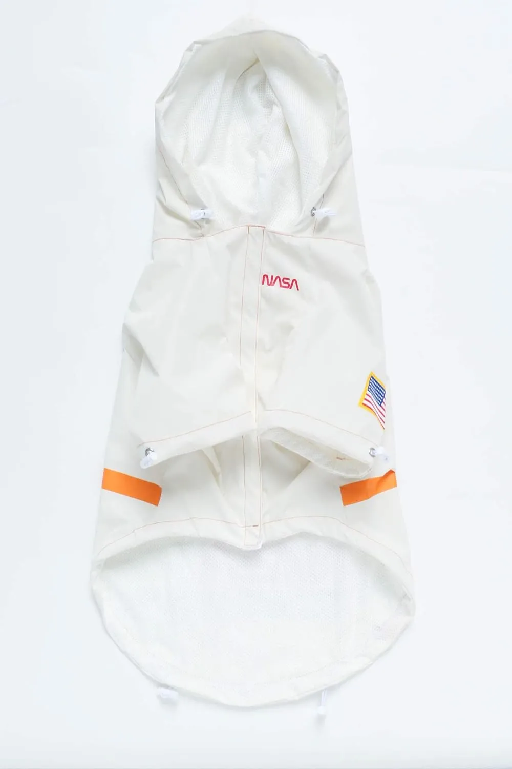 ChoChoCho NASA Dog Raincoats - Reflective Rain Jacket Water Proof, Dog Stylish Streetwear Outfit for Small Medium Large Puppies & Cats (White, 4XL)
