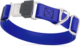 Dogline Biothane Waterproof Dog Collar with Herm Sprenger Stainless Steel Quick Release Buckle  Heavy Duty Tactical Durable Collar for Dogs  Comfortable and Safe Pet Collar W 3/4" L 12-19" Blueberry