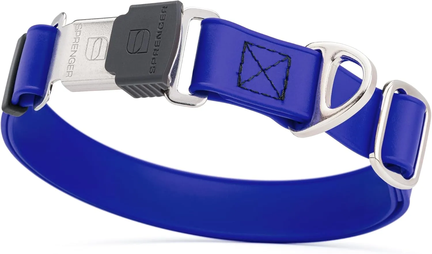 Dogline Biothane Waterproof Dog Collar with Herm Sprenger Stainless Steel Quick Release Buckle  Heavy Duty Tactical Durable Collar for Dogs  Comfortable and Safe Pet Collar W 3/4" L 12-19" Blueberry