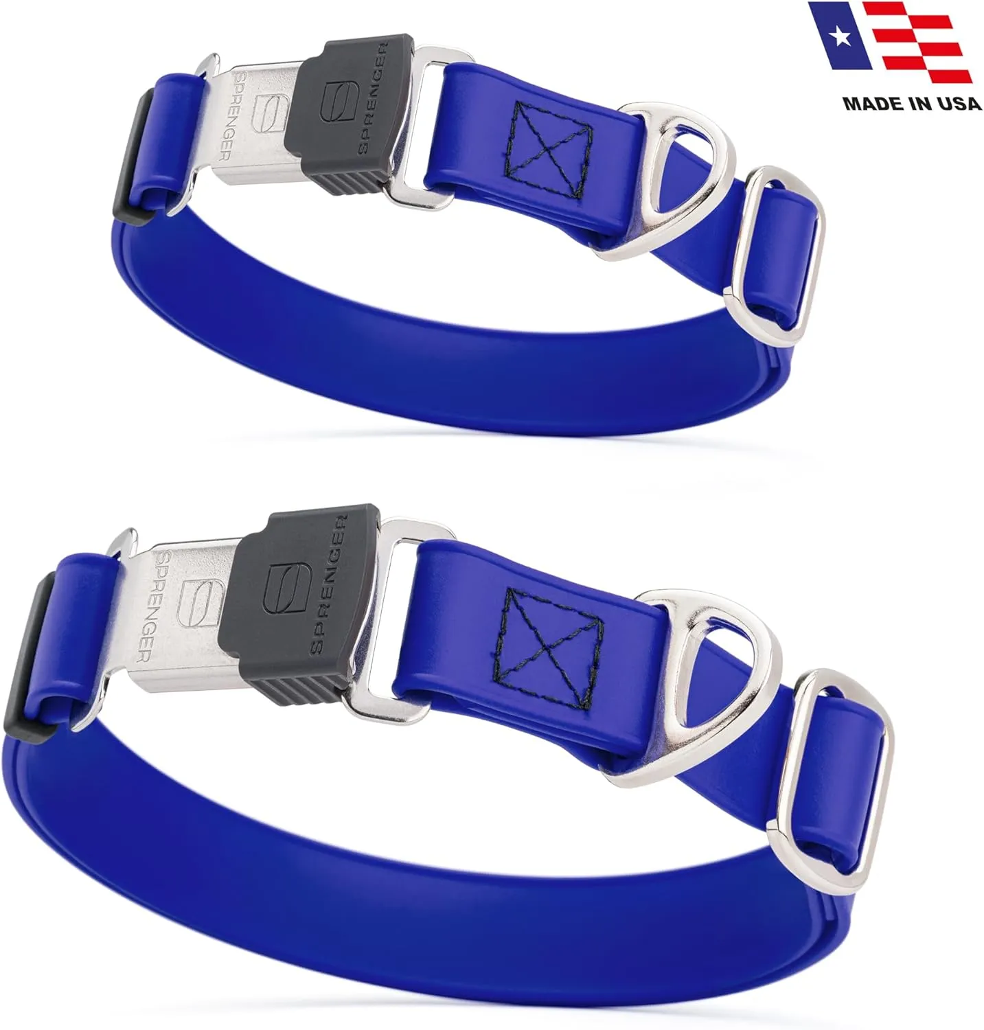 Dogline Biothane Waterproof Dog Collar with Herm Sprenger Stainless Steel Quick Release Buckle  Heavy Duty Tactical Durable Collar for Dogs  Comfortable and Safe Pet Collar W 3/4" L 12-19" Blueberry