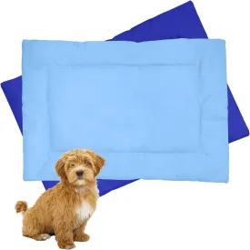 Downtown Pet Supply Dog Crate Mat, X-Small, Light and Dark Blue, Waterproof, Ripstop Nylon Fabric, Chew Proof, Machine Washable