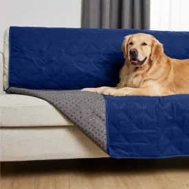 GORILLA GRIP Waterproof Dog Bed Cover 82x102, Pet Blanket for Furniture, Sofa, Couch, Crate, Car, Sofa Throw Essential for Cats and Dogs, Tear and Slip Resistant Leakproof Cushion Cover, Navy Blue