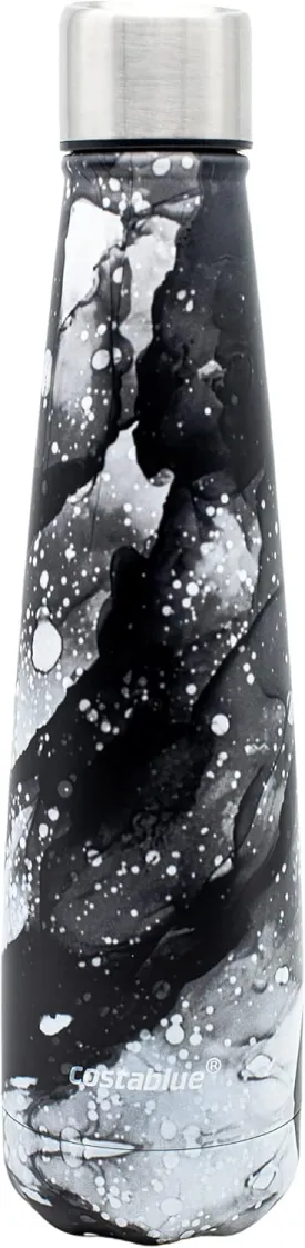 Insulated Water Bottle - On-The-Go Refillable Stainless Steel Water Bottles For Adults, Reusable Thermos Travel Tumbler With Leak-proof Lid For Hot & Cold Beverages (17Oz. Ligth Charcoal)