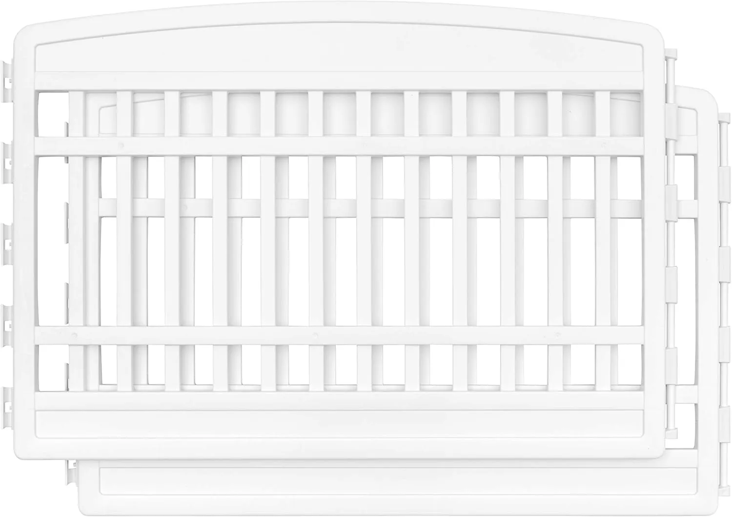 IRIS USA 24" 2-Panel Add-On Panels, Pet Dog Puppy Playpen, Foldable, Customizable, White