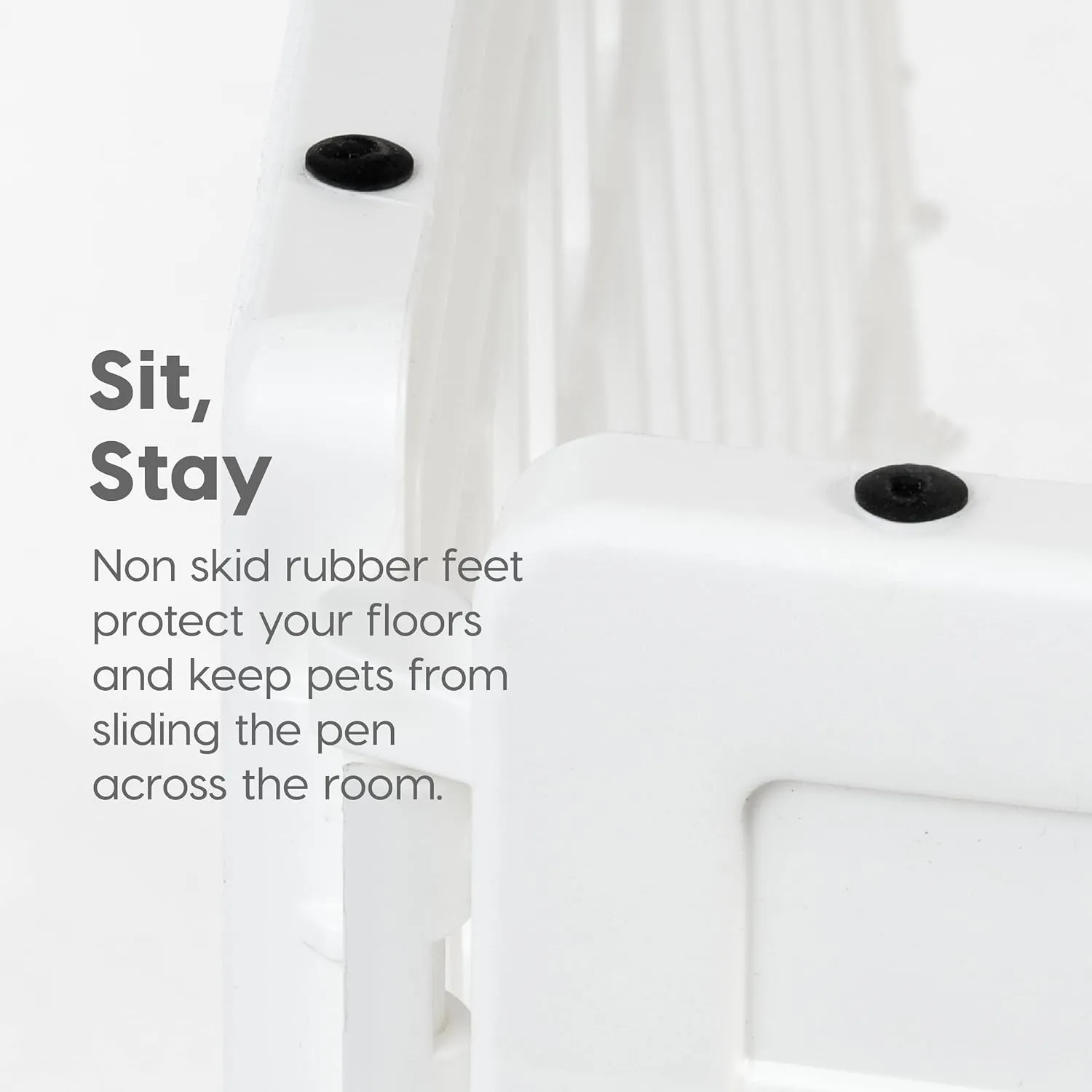 IRIS USA 24" 2-Panel Add-On Panels, Pet Dog Puppy Playpen, Foldable, Customizable, White