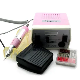 KADS 30000RPM Pink Nail Art Drill Nail Equipment Manicure Tools Pedicure Acrylics Pink Electric Nail Art Drill Finger & Toe Machine Set