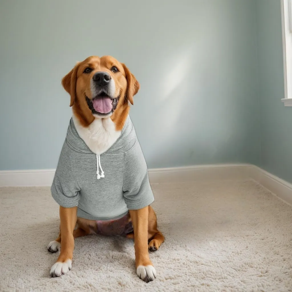 Large Dog Hoodie Sweater with Leash Hole and Pocket, Fleece Lined Hooded Large Dog Sweatshirt, Soft Warm Winter Clothes for Medium Large Dogs & Cats (Grey Dog Hoodie, 3XL)
