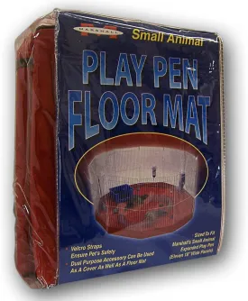 Marshall Ferret Playpen Mat/Cover  Dual-Purpose for Floor Protection & Sun Shade, Fits 11-Panel Playpens, Durable & Easy to Clean, Colors Vary (Pack of 2)