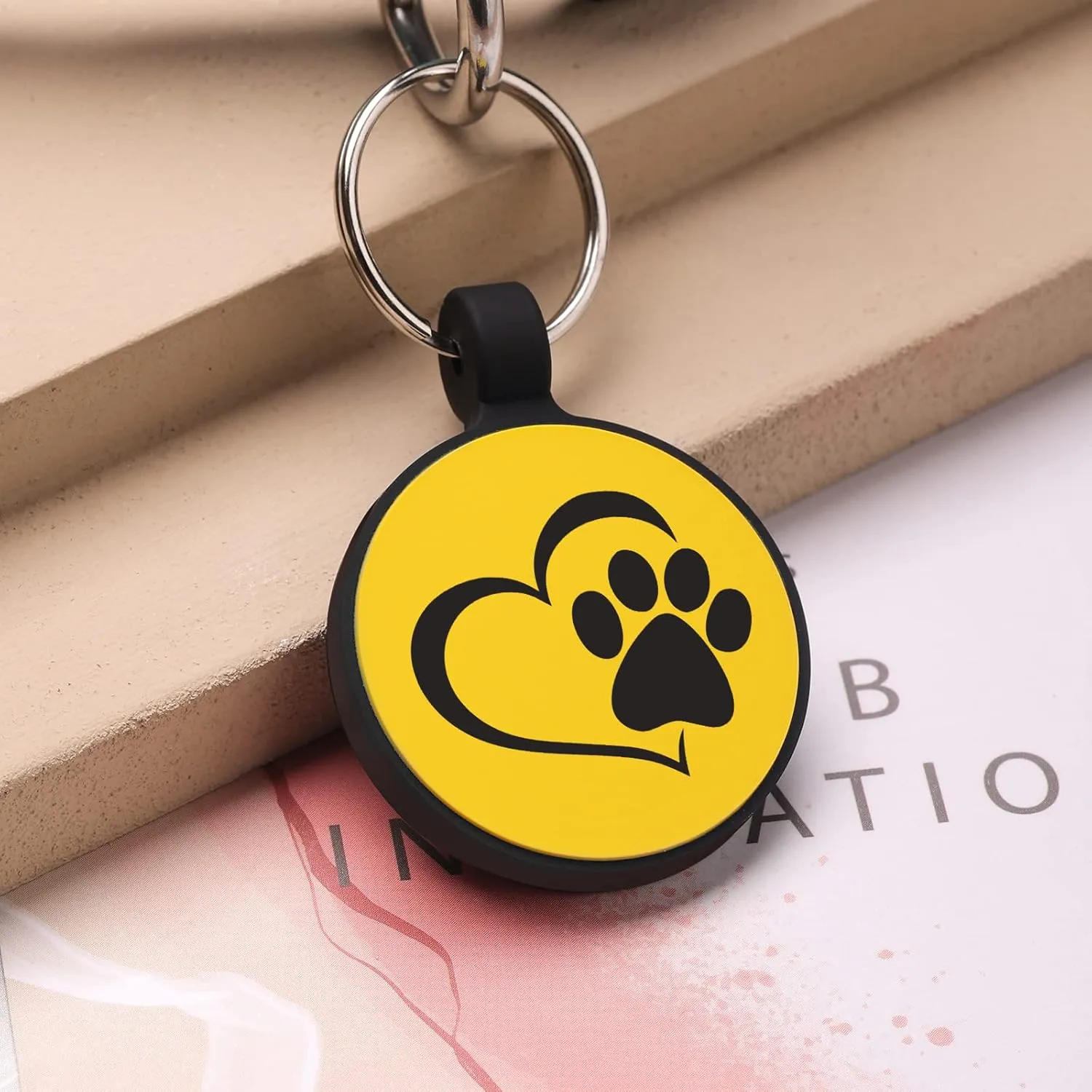 MYLUCKYTAG QR Code Silicone Pet ID Tag for Dogs and Cats - Online Profile, Location Alert Email, Digital Tag, Quiet and Durable Collar Tag, Engraved