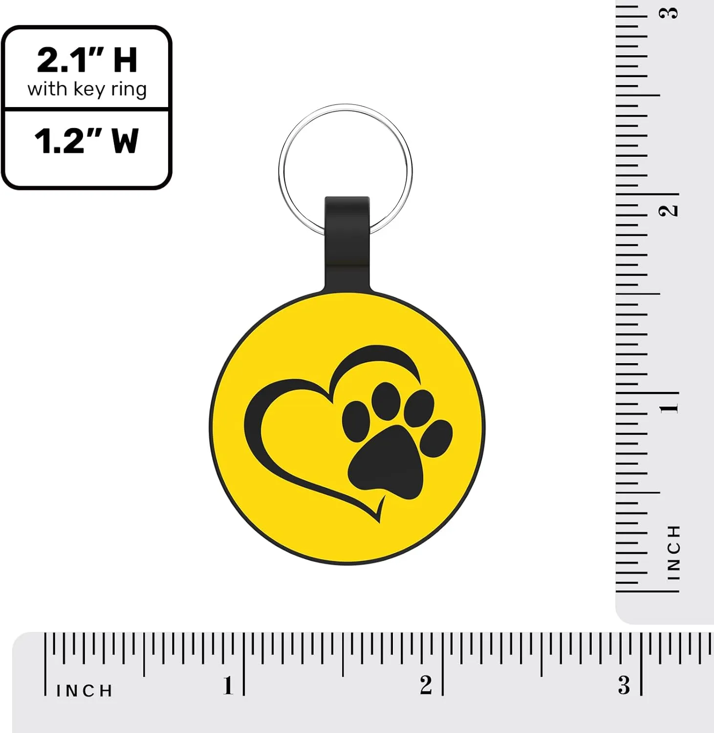 MYLUCKYTAG QR Code Silicone Pet ID Tag for Dogs and Cats - Online Profile, Location Alert Email, Digital Tag, Quiet and Durable Collar Tag, Engraved