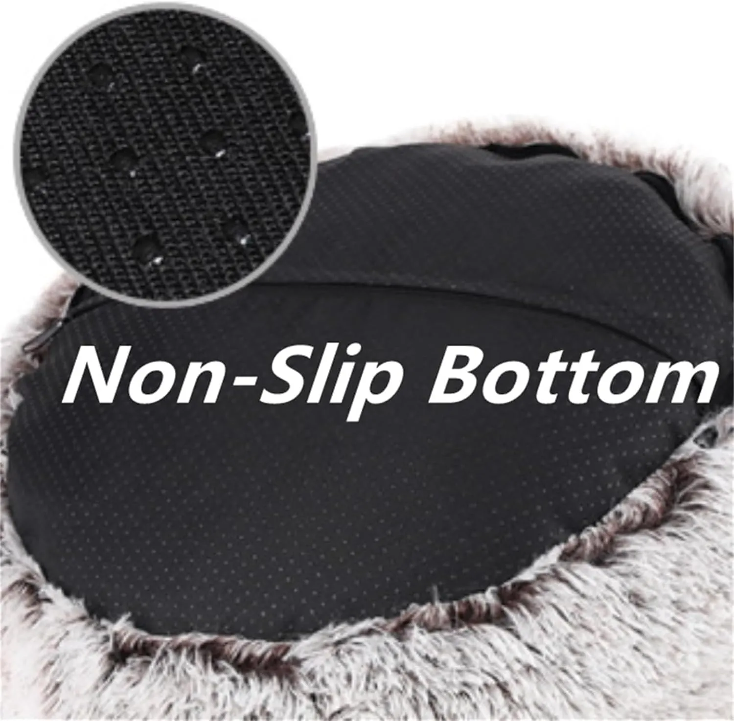 Olvys Cozy Cocoon Dogs Bed, Plush Fluffy Comfy Cocoon Pet Beds, Cozy Fluffy Plush Cat Pet Nest Bed, Winter Hooded Dog Covered Beds for Indoor (Coffce-Long Velvet,15.8in)