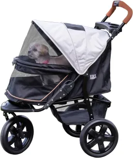 Pet Gear No-Zip AT3 Pet Stroller for Cats/Dogs, Zipperless Entry, Easy One-Hand Fold, Jogging Tires, Removable Liner, Cup Holder   Storage Basket, 1 Model, 2 Colors