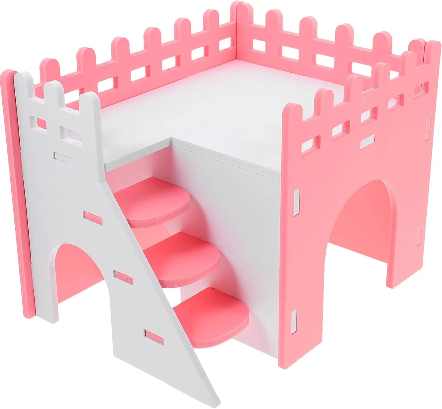 POPETPOP 1set Large House for Hamsters Multi-Chamber Hideout with Ramp Small Animal Hut for Guinea Pigs Easy Spacious Design Pet Retreat