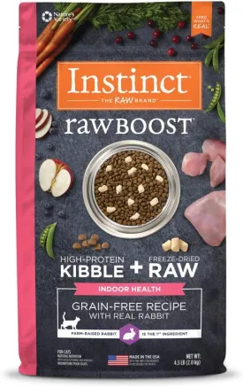 Raw Boost Indoor Health Rabbit Dry Cat Food, 4.5 lb. Bag