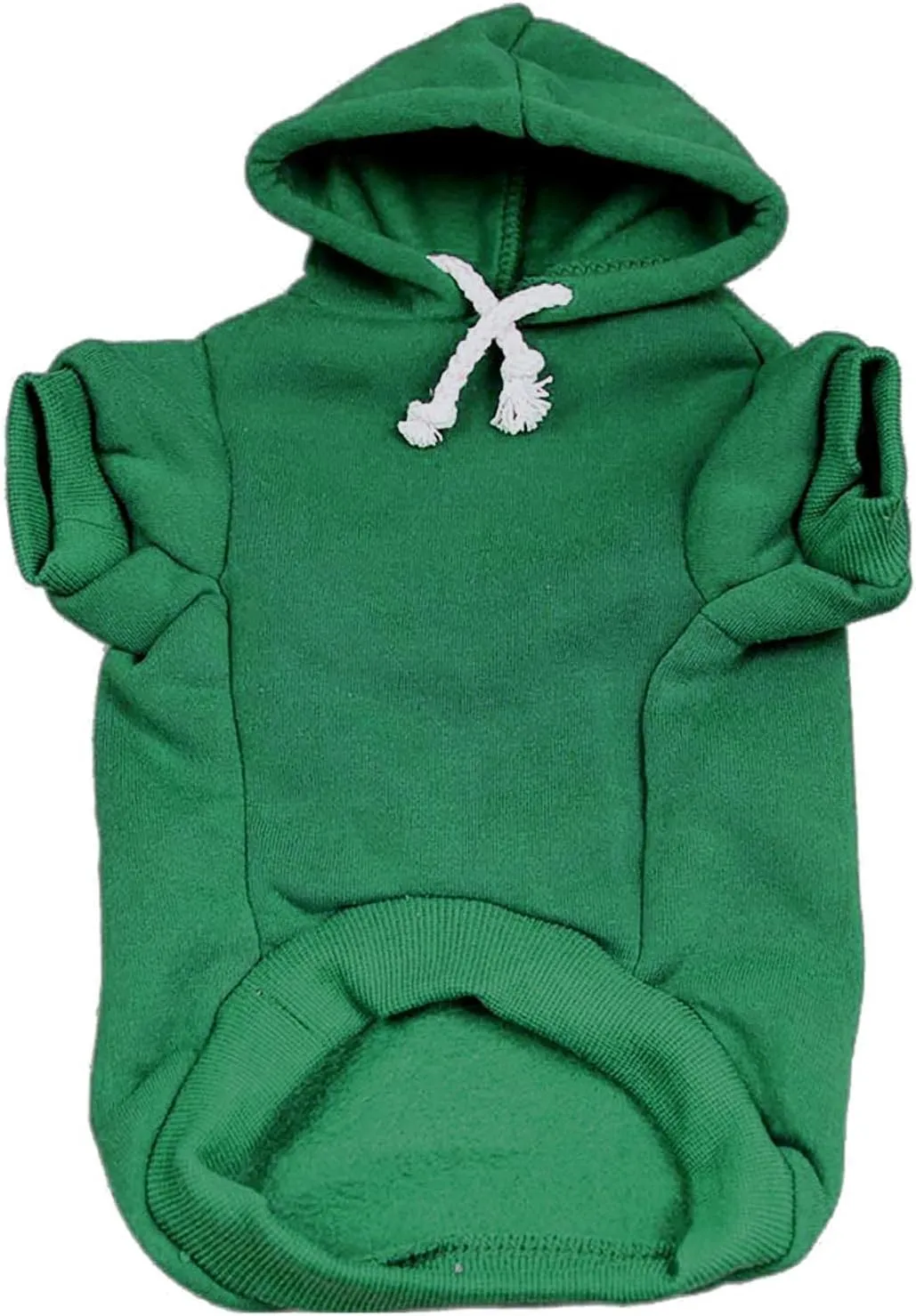 Ten 10th Birthday Dog Hoodie Fleece Lined Pullover Sweatshirt with Leash Hole (Green, Large 1034)